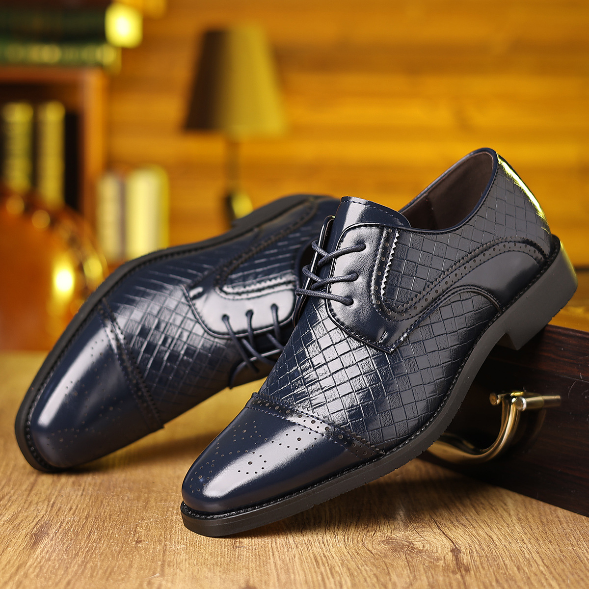Rodrigo | Zapato Oxford Brogue de Cuero Hombre con Cordones