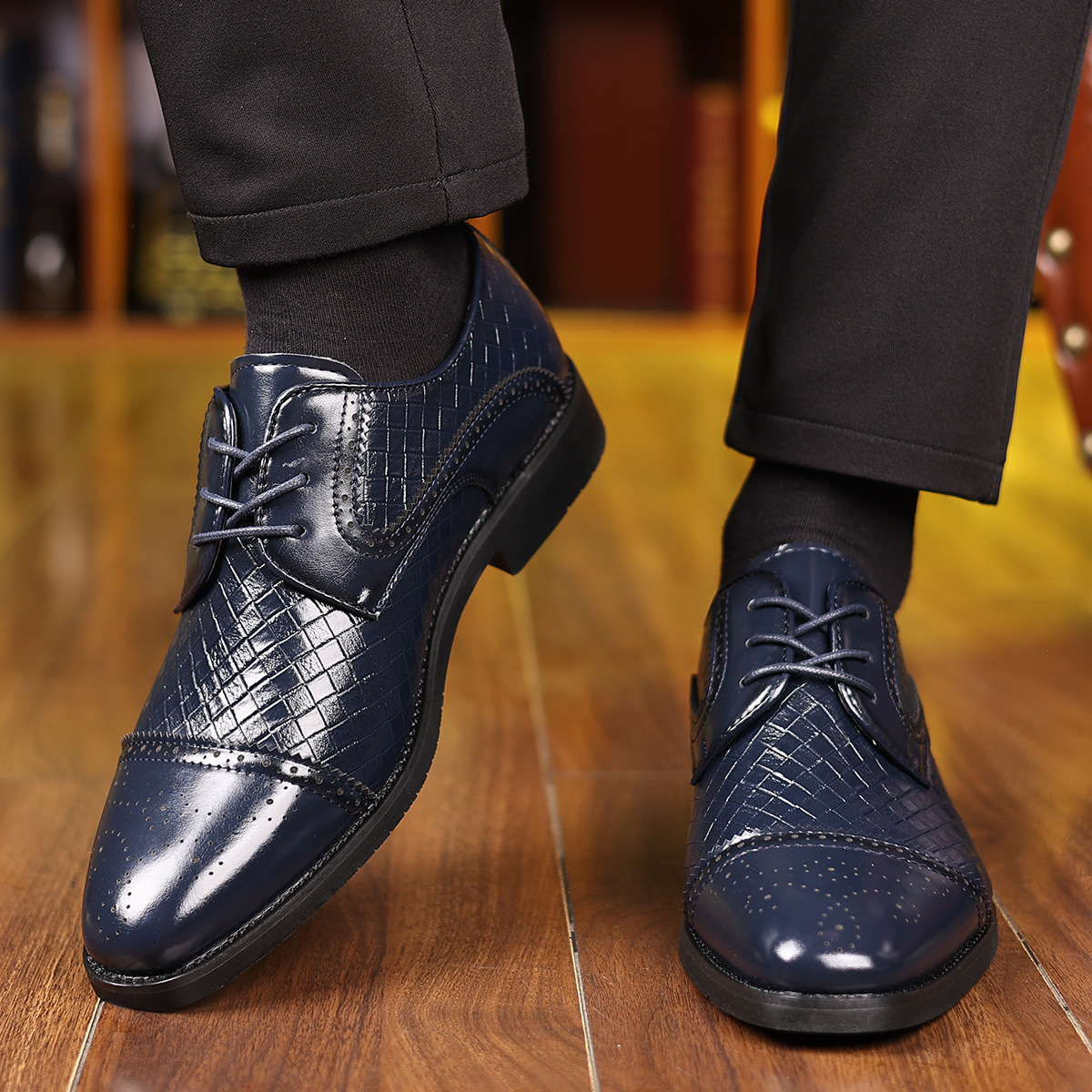 Rodrigo | Zapato Oxford Brogue de Cuero Hombre con Cordones