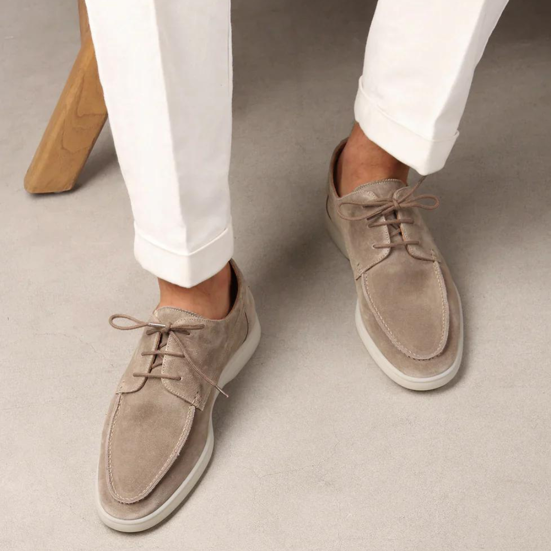 Rodrigo | Zapatos de Ante con Cordones Hombre Suela Blanca