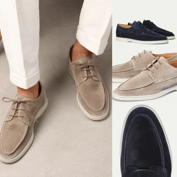 Rodrigo | Zapatos de Ante con Cordones Hombre Suela Blanca