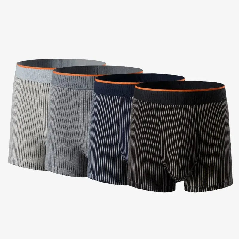 Rubén | Boxers de Algodón a Rayas Hombre Pack 4 Elásticos