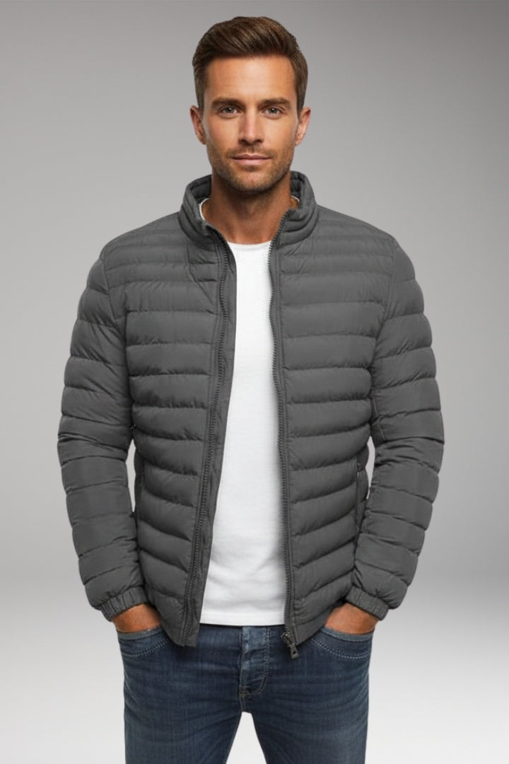 Rubén | Chaqueta Acolchada Ligera Hombre Cuello Alto Cremallera
