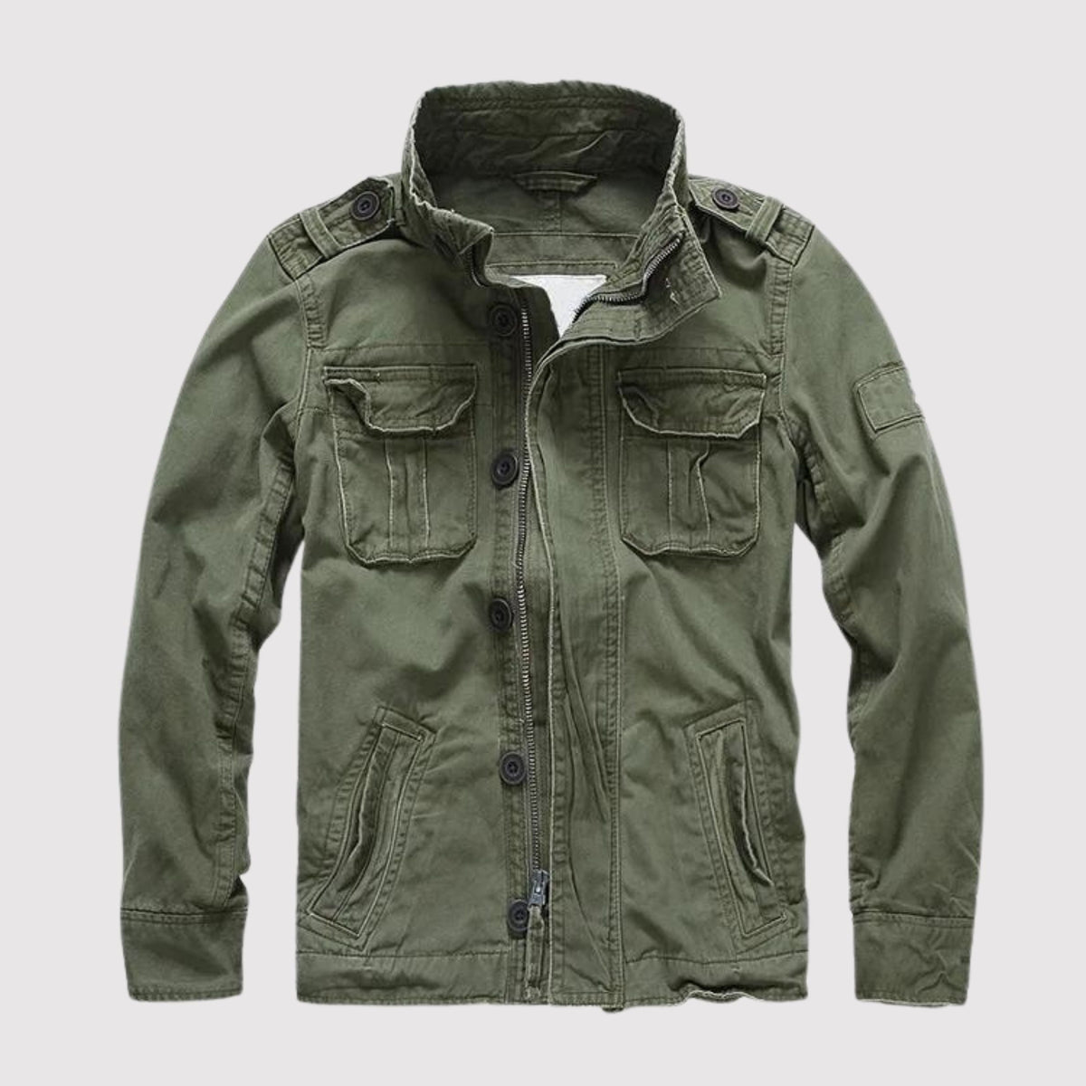 Rubén | Chaqueta Militar Hombre Algodón Bolsillos Cargo