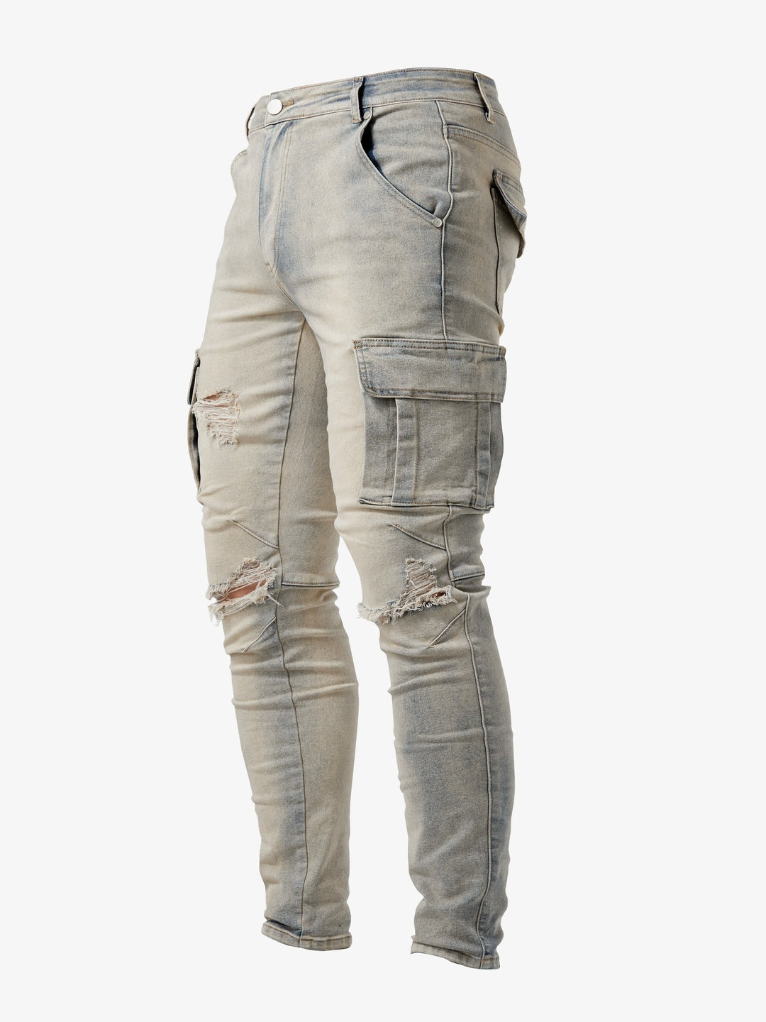 Rubén | Jeans Cargo Slim Hombre Bolsillos Laterales