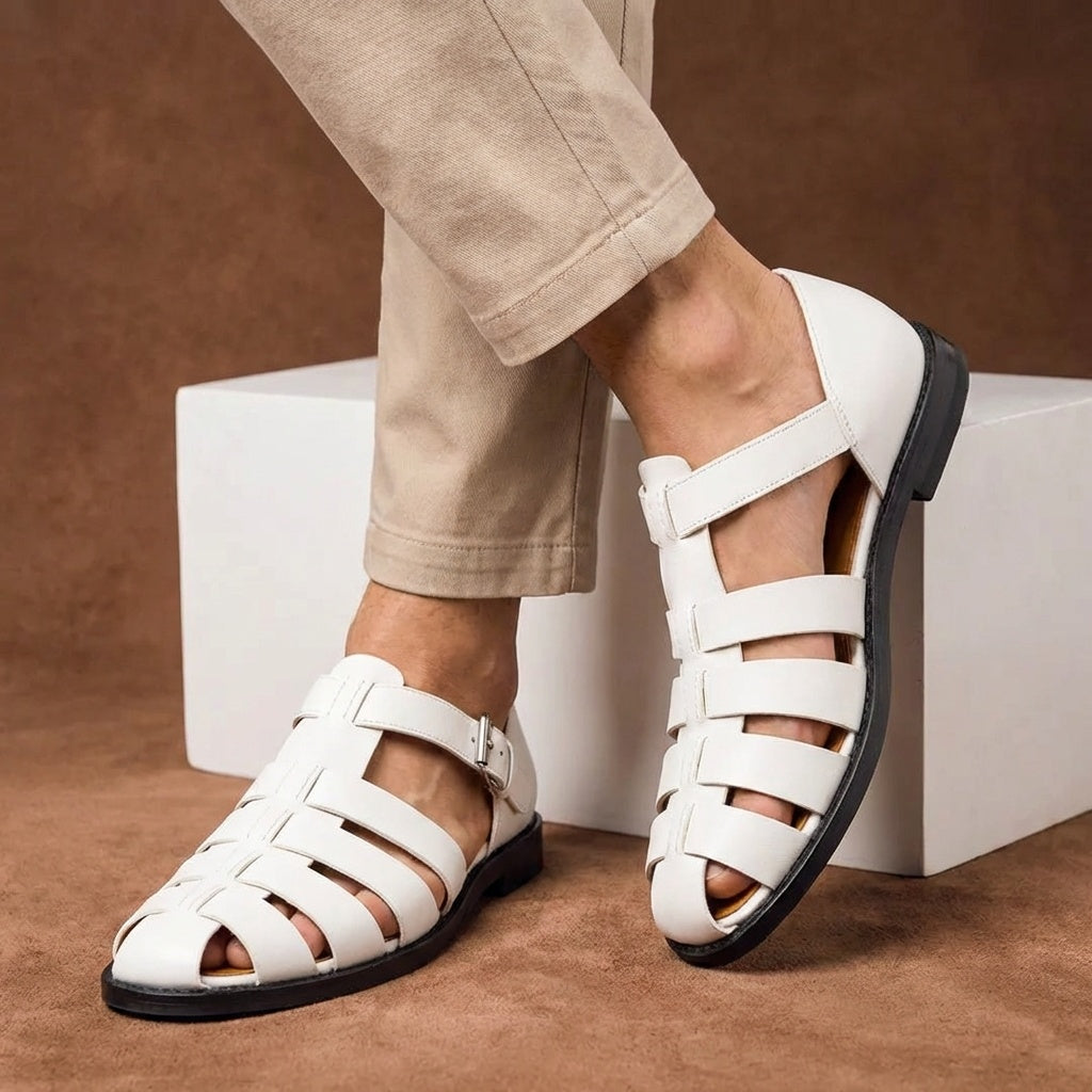 Sandalias Cerradas Hombre Hebilla Ajustable