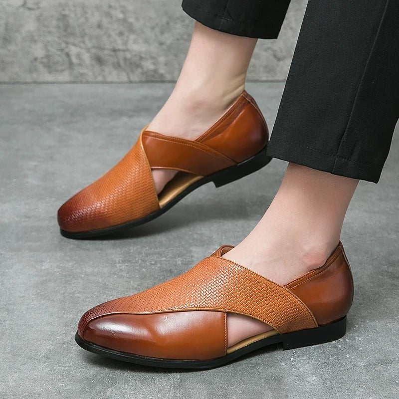 Sandalias de Cuero Hombre Estilo Pescador