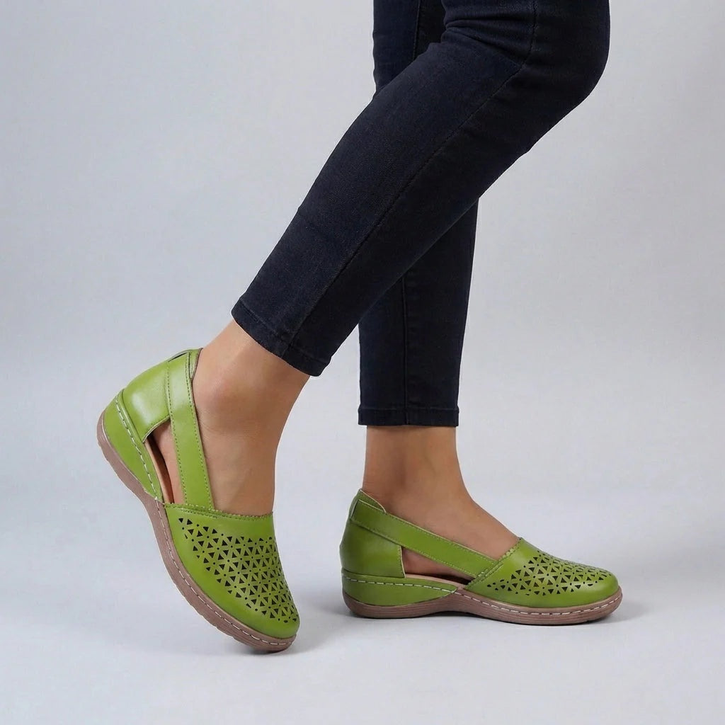 Sandalias Planas Caladas Mujer Tiras Cruzadas