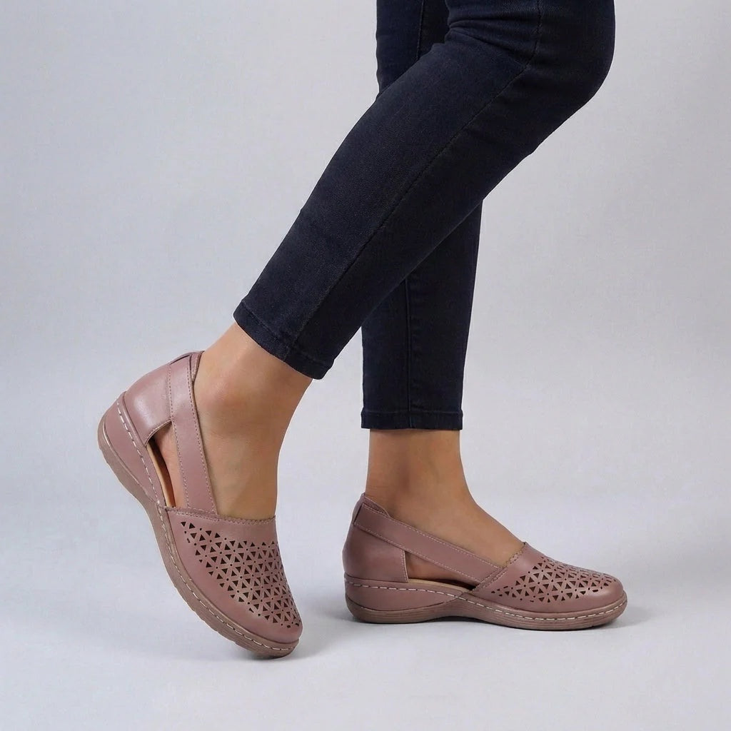 Sandalias Planas Caladas Mujer Tiras Cruzadas