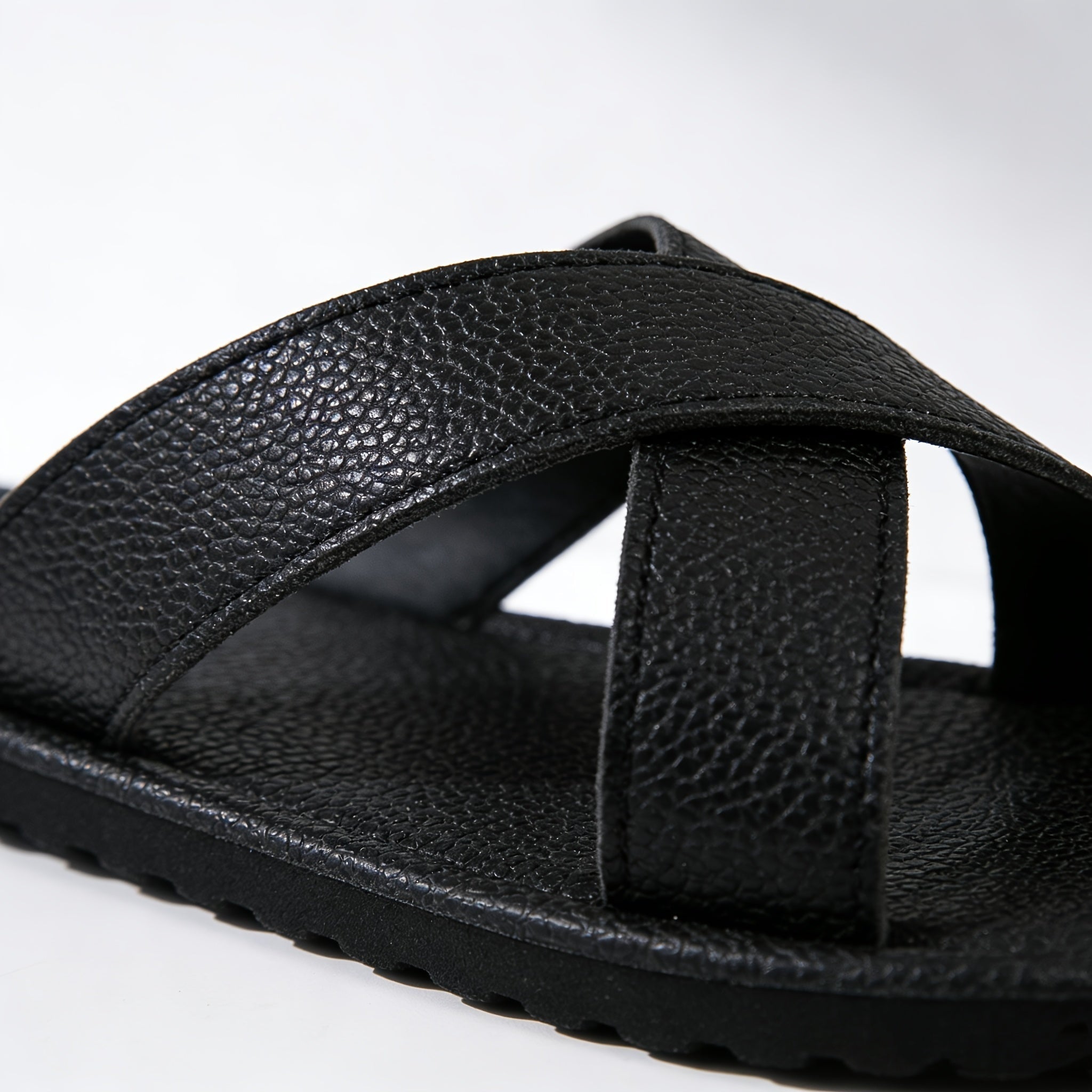 Sandalias Planas Cruzadas Hombre Slip On