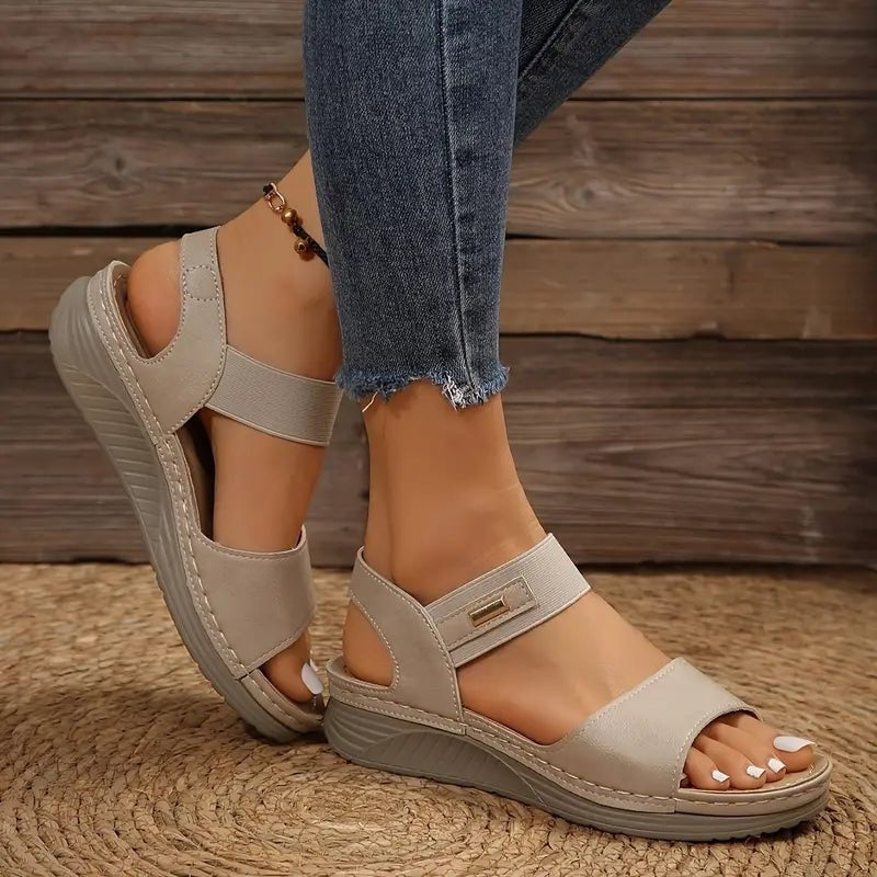 Sandalias Planas de Confort Mujer Tiras Ajustables