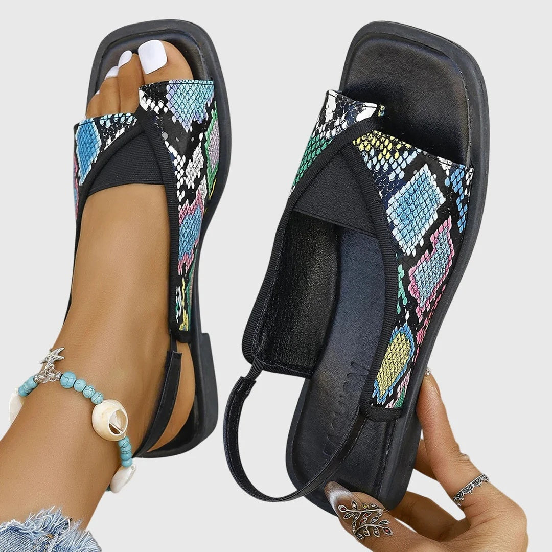 Sandalias Planas Tiras Cruzadas Mujer