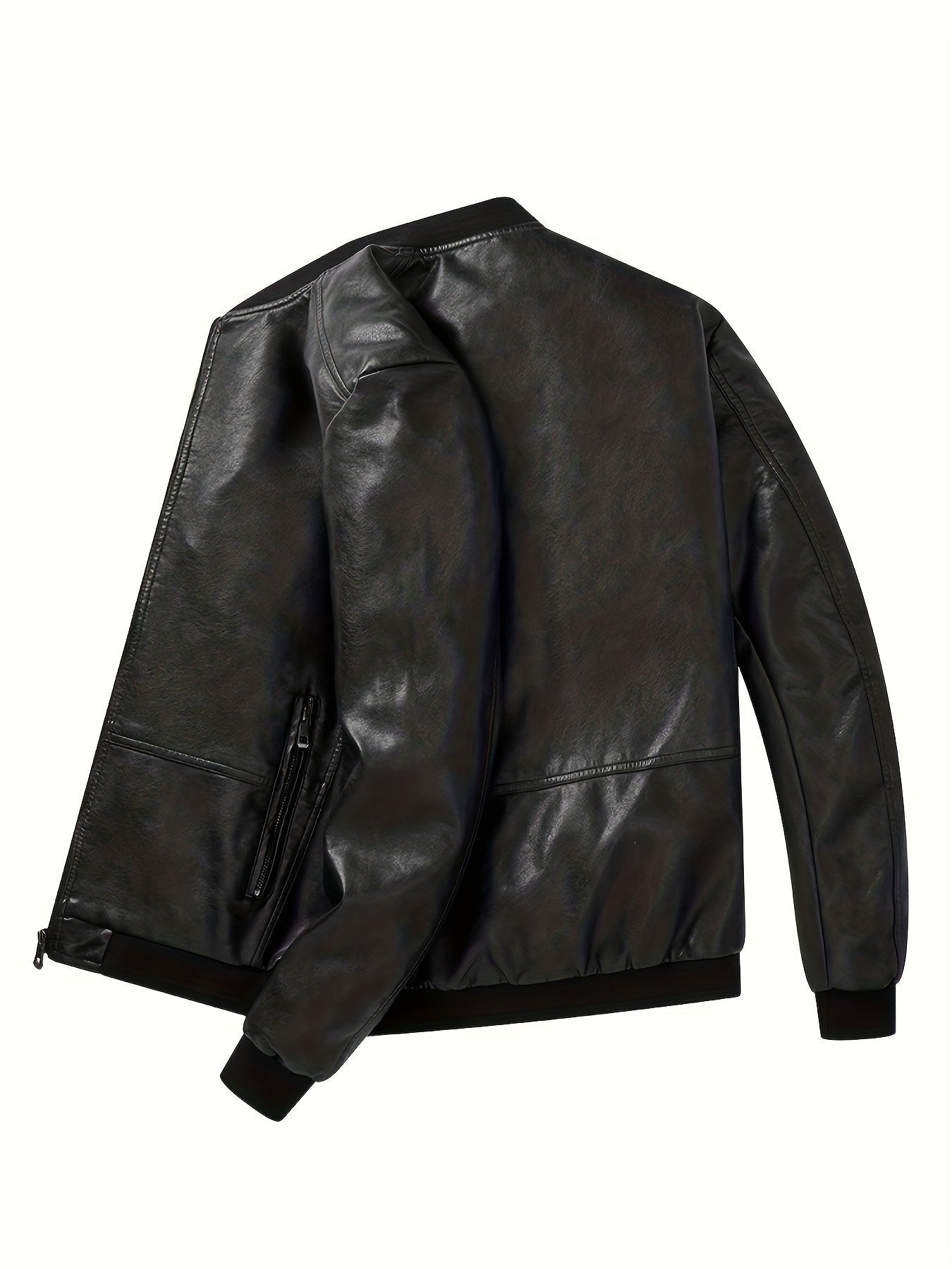 Sergio | Cazadora Bomber de Cuero PU Hombre Cremallera