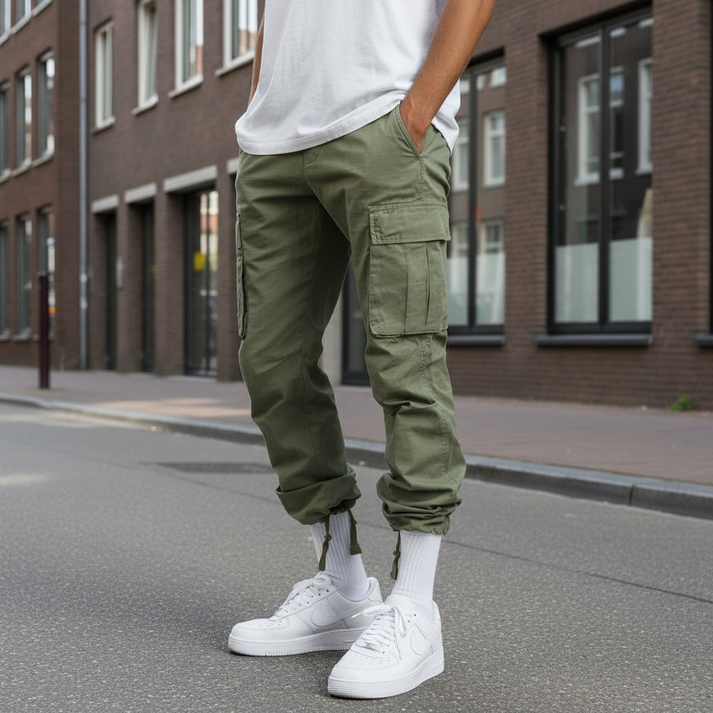 Sergio | Pantalón Cargo Ancho Hombre Bolsillos Laterales
