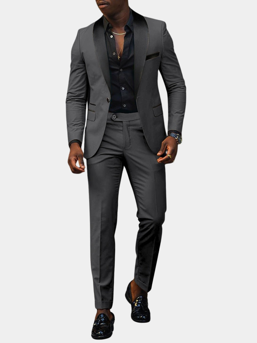Sergio | Traje de Novio Hombre Dos Piezas Solapa Satinada