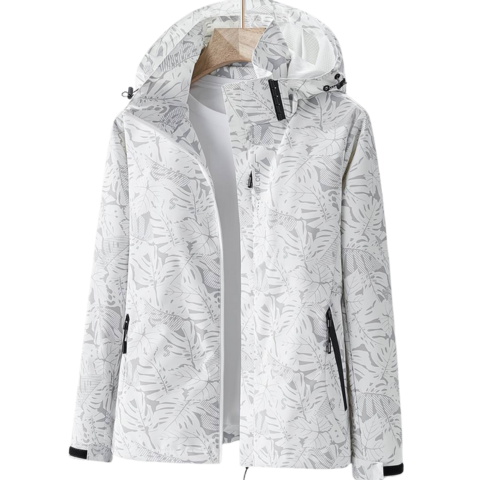 Silvia | Chaqueta Softshell Impermeable Mujer Estampada con Capucha