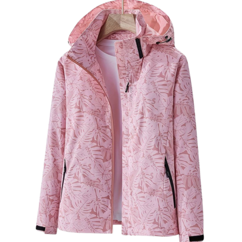 Silvia | Chaqueta Softshell Impermeable Mujer Estampada con Capucha