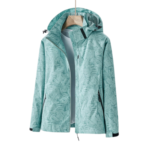 Silvia | Chaqueta Softshell Impermeable Mujer Estampada con Capucha