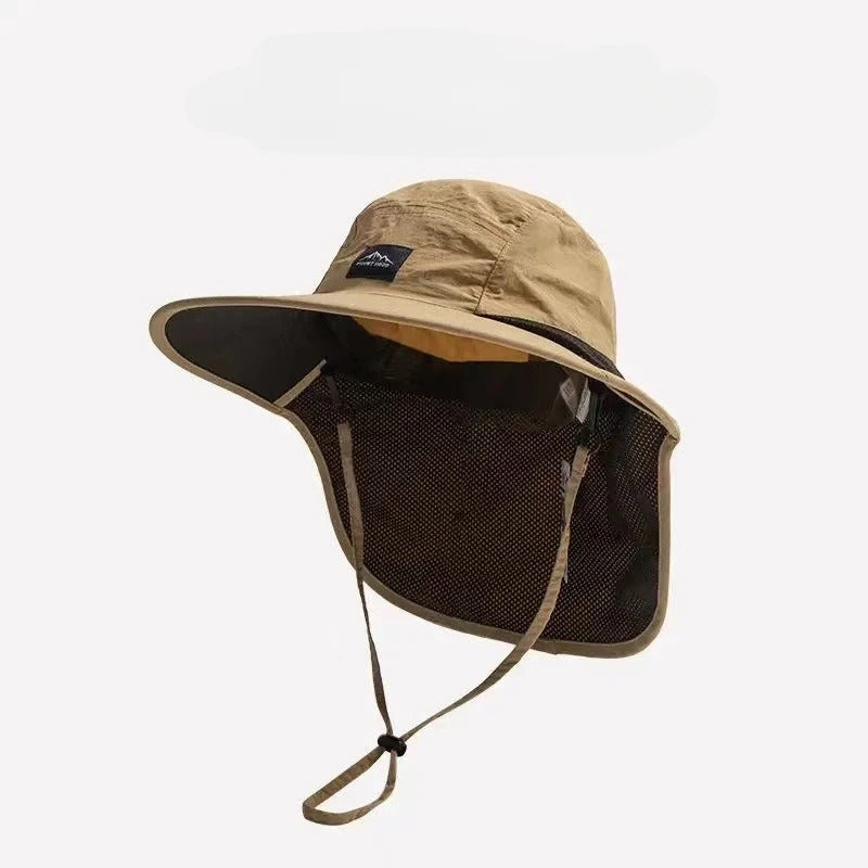 Sombrero de Ala Ancha con Protección Cuello Hombre