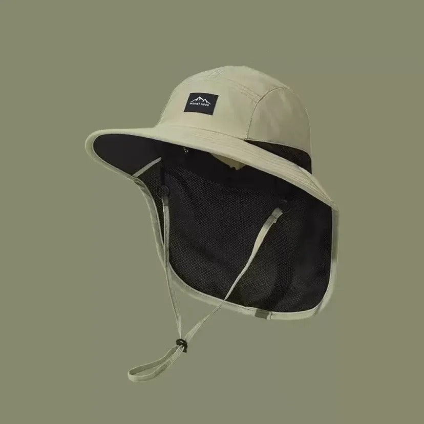 Sombrero de Ala Ancha con Protección Cuello Hombre