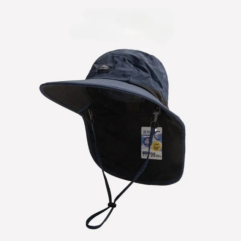 Sombrero de Ala Ancha con Protección Cuello Hombre