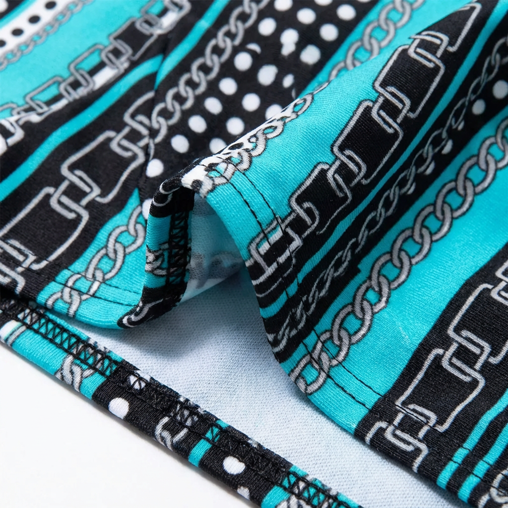 Sonia | Bikini Top Cruzado Talle Alto Mujer Estampado Geométrico