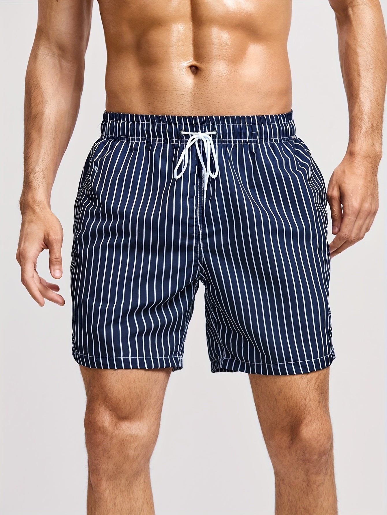 Tomás | Bañador Corto a Rayas Hombre Cordón Ajustable
