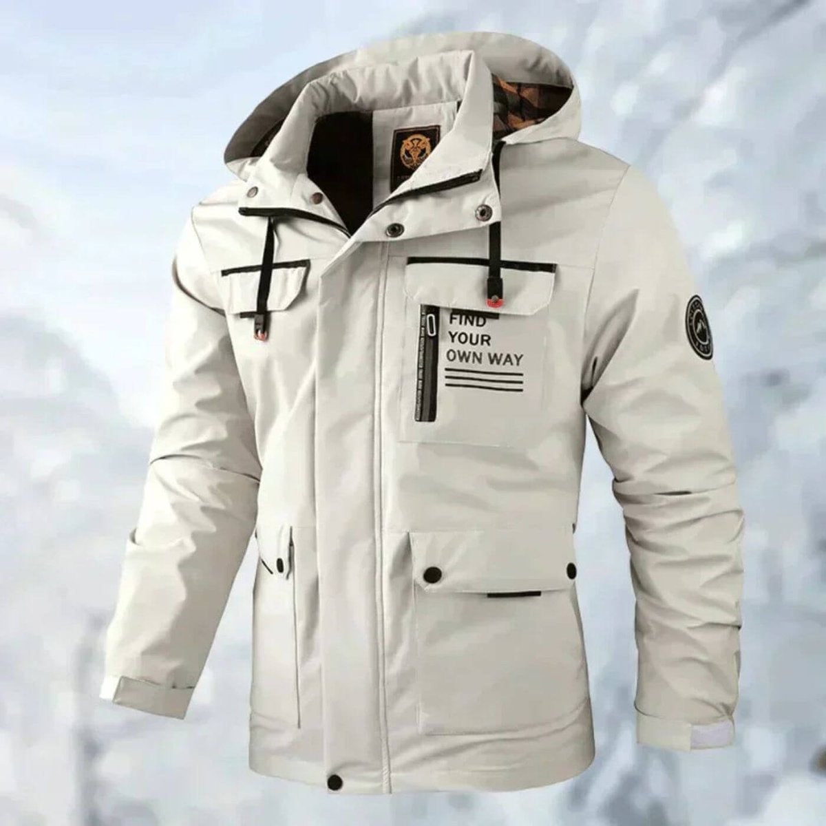 Tomás | Chubasquero Hombre Impermeable con Capucha Multipocket