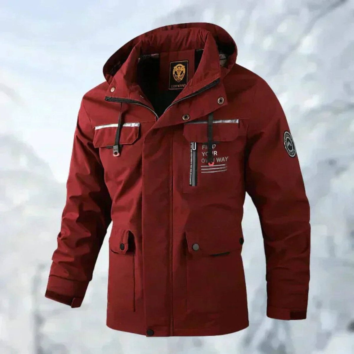 Tomás | Chubasquero Hombre Impermeable con Capucha Multipocket
