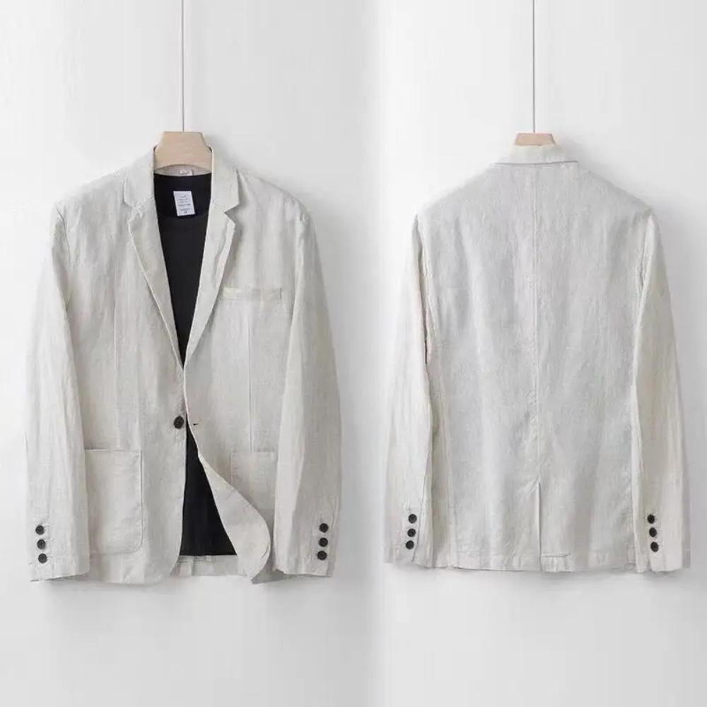 Tomás | Conjunto de Lino Elegante Hombre Chaqueta y Pantalón