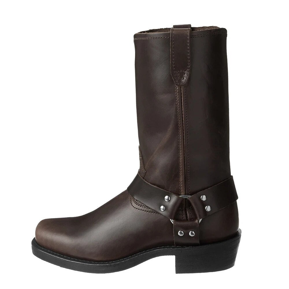 Tomás | Cowboy Boots de Cuero Hombre Caña Media Harness