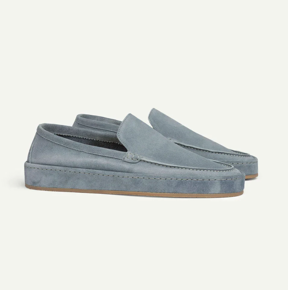 Tomás | Mocasines de Ante Slip On Hombre Suela Gruesa