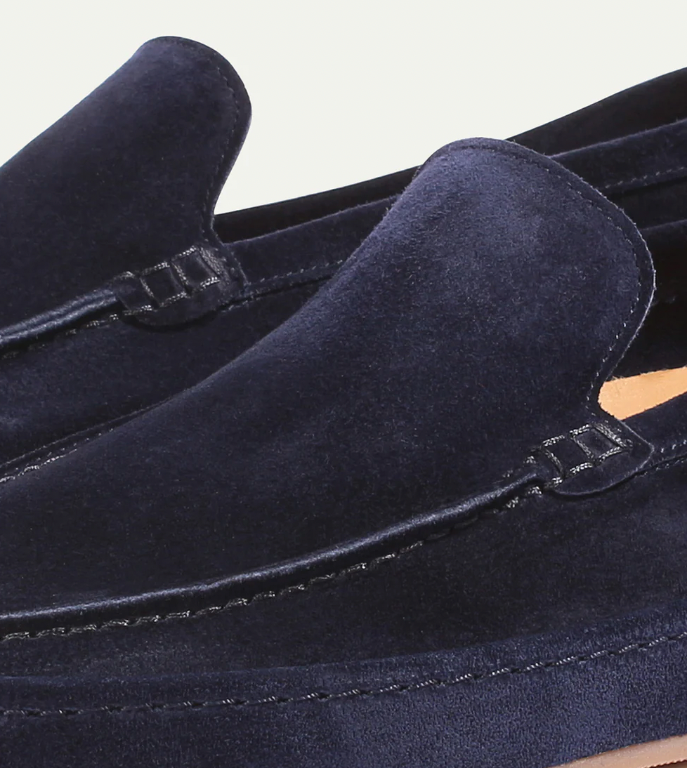 Tomás | Mocasines de Ante Slip On Hombre Suela Gruesa
