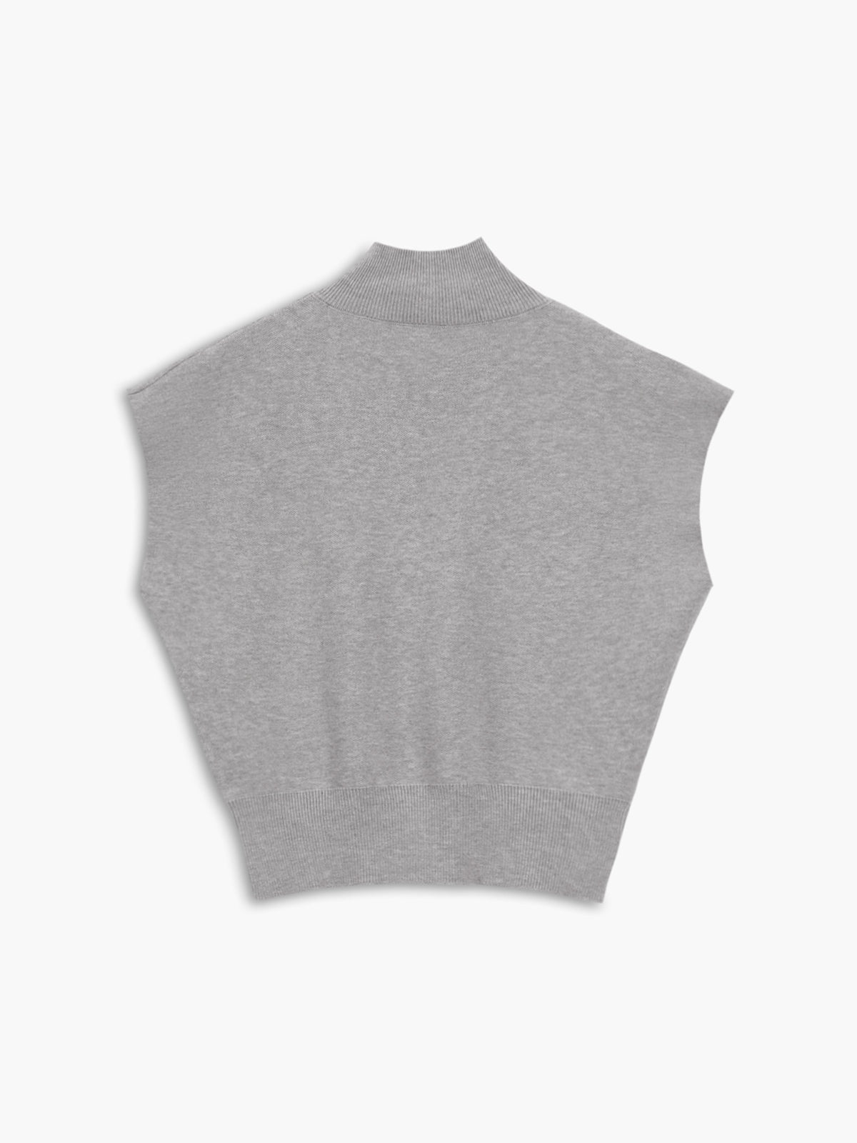 Top de Cuello Alto con Hombreras Mujer Sin Mangas