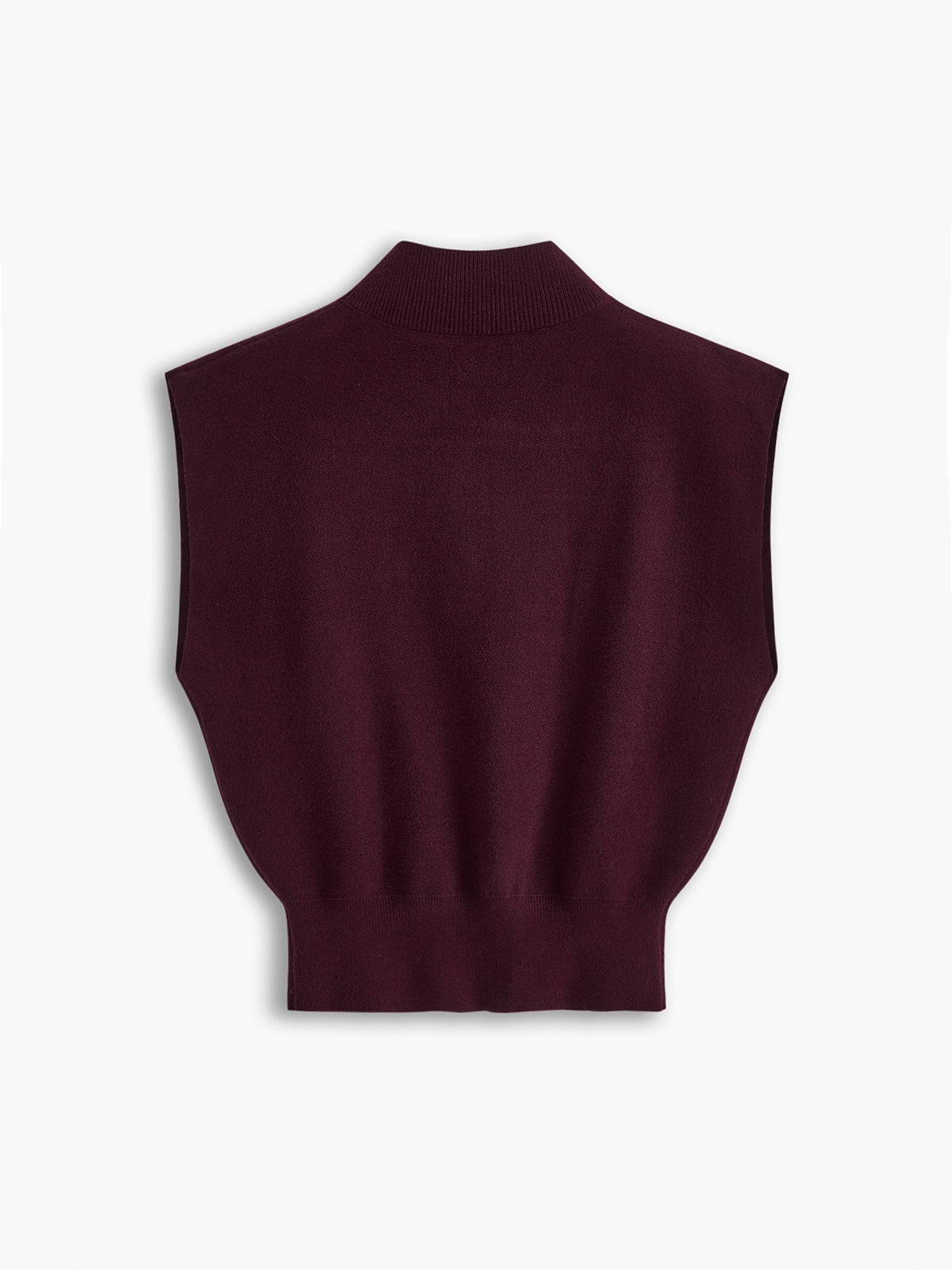 Top de Cuello Alto con Hombreras Mujer Sin Mangas