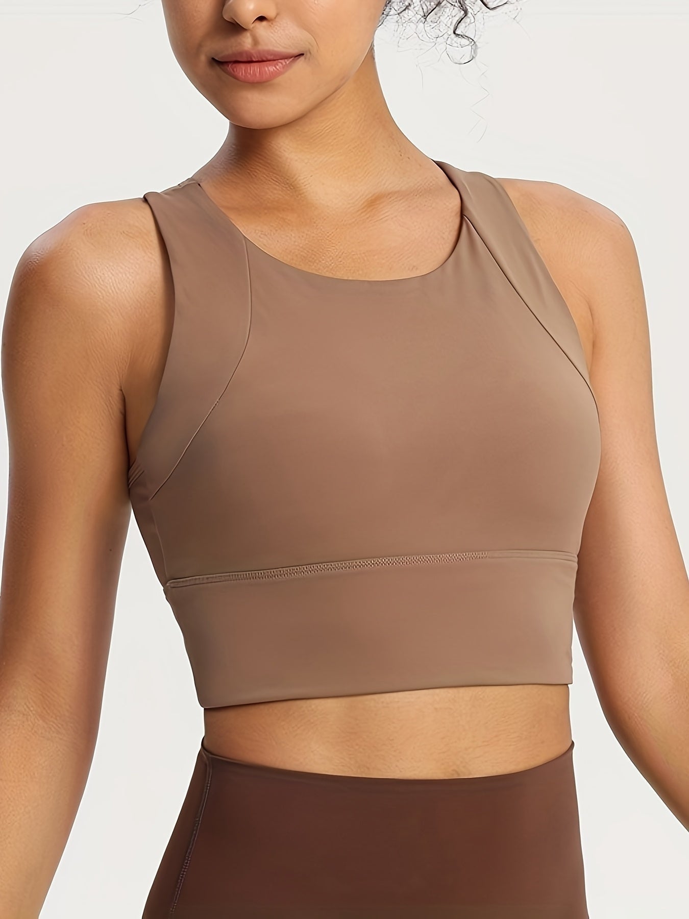 Top Deportivo de Soporte Alto Mujer Sin Mangas