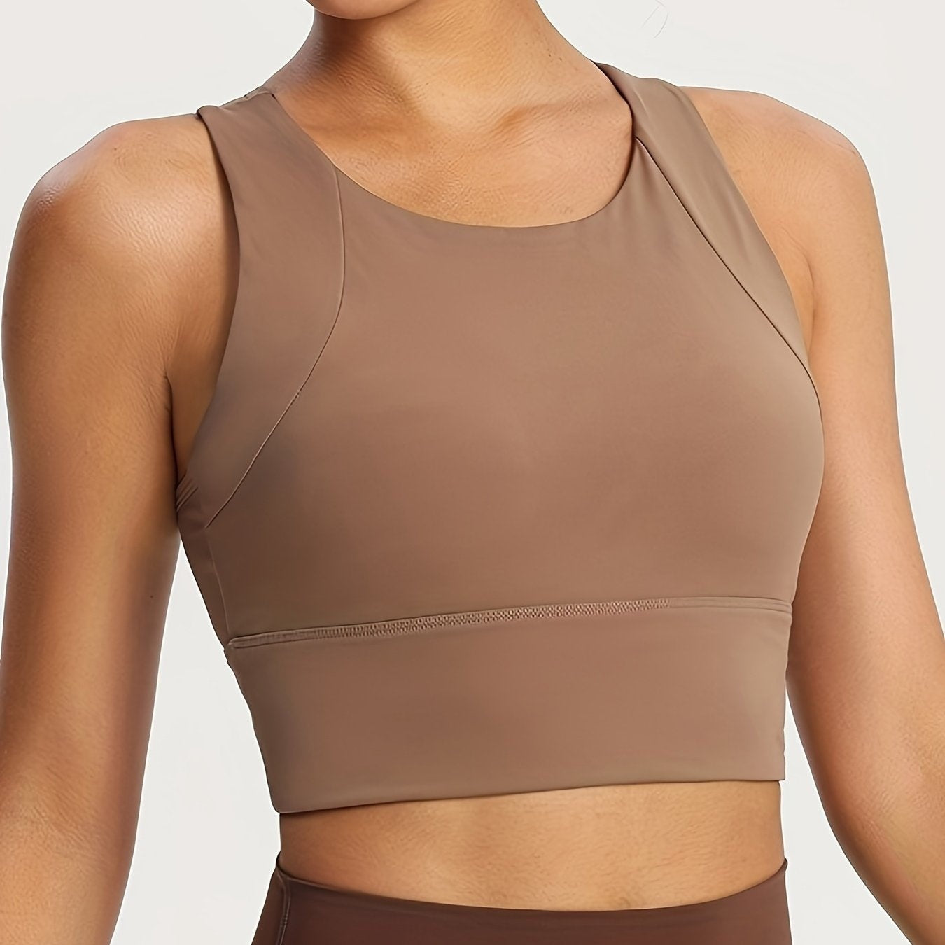 Top Deportivo de Soporte Alto Mujer Sin Mangas