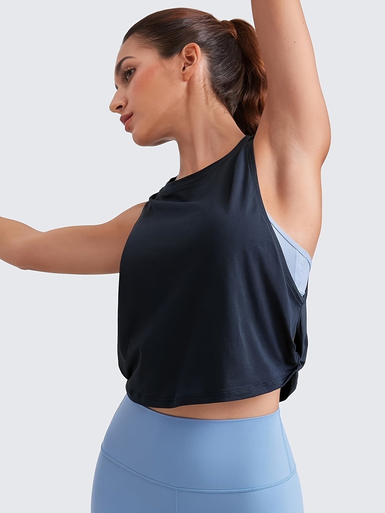 Top Deportivo Sin Mangas Mujer Cuello Redondo