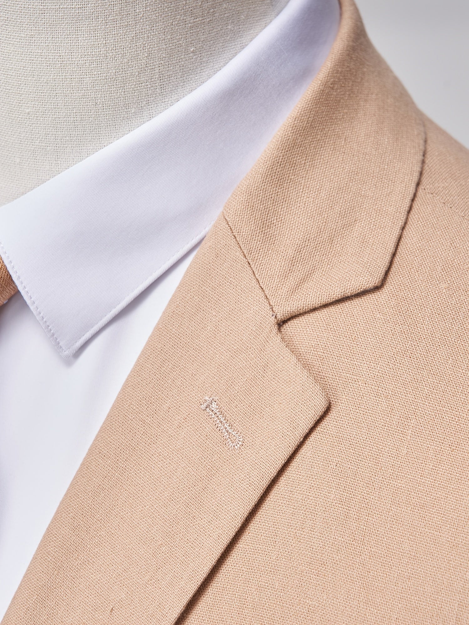 Traje de Lino de Dos Piezas Hombre Solapa Tallada