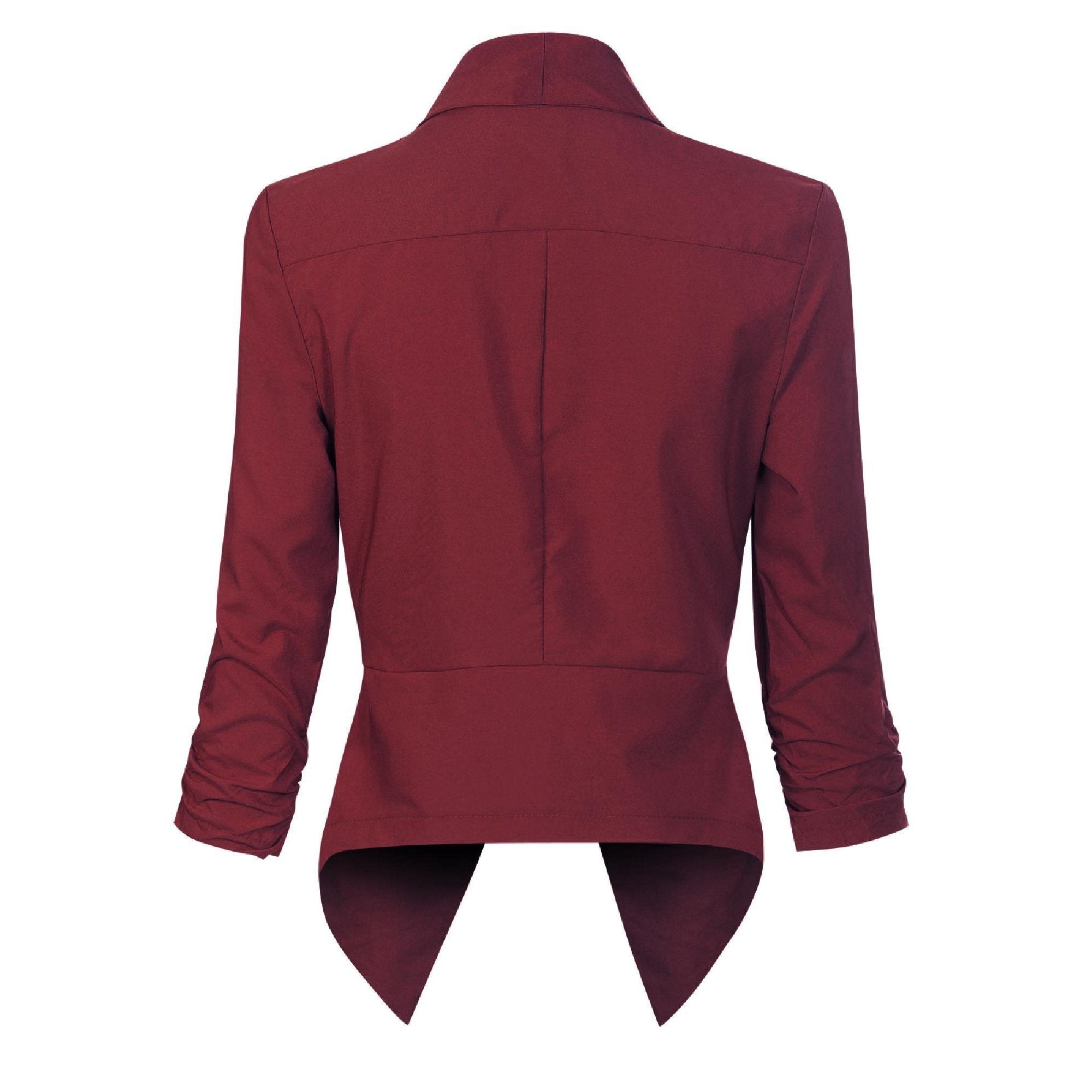Uxía | Chaqueta Americana Abierta Mujer Manga 3/4 Fruncida