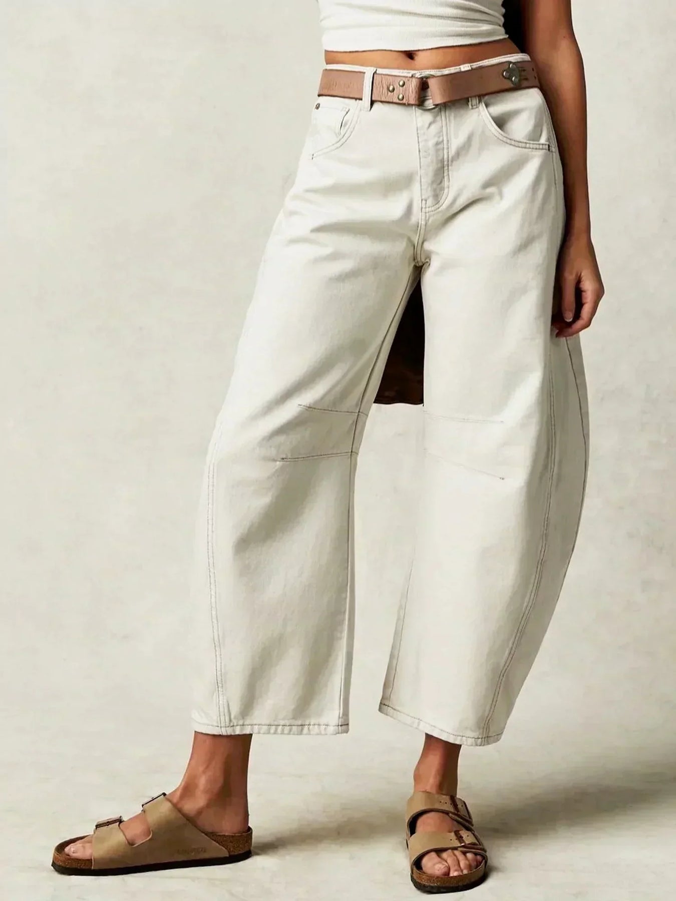Vaqueros Wide Leg Estampado Animal Mujer