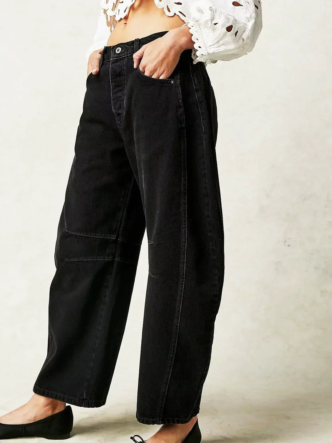 Vaqueros Wide Leg Estampado Animal Mujer