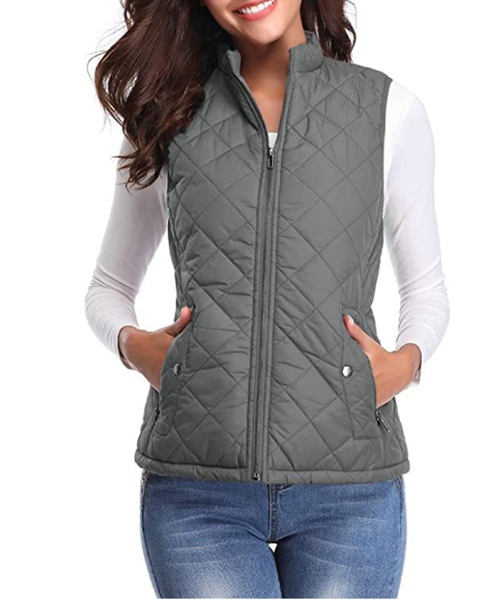 Vega | Chaleco Acolchado Ligero Mujer Cuello Alto Cremallera