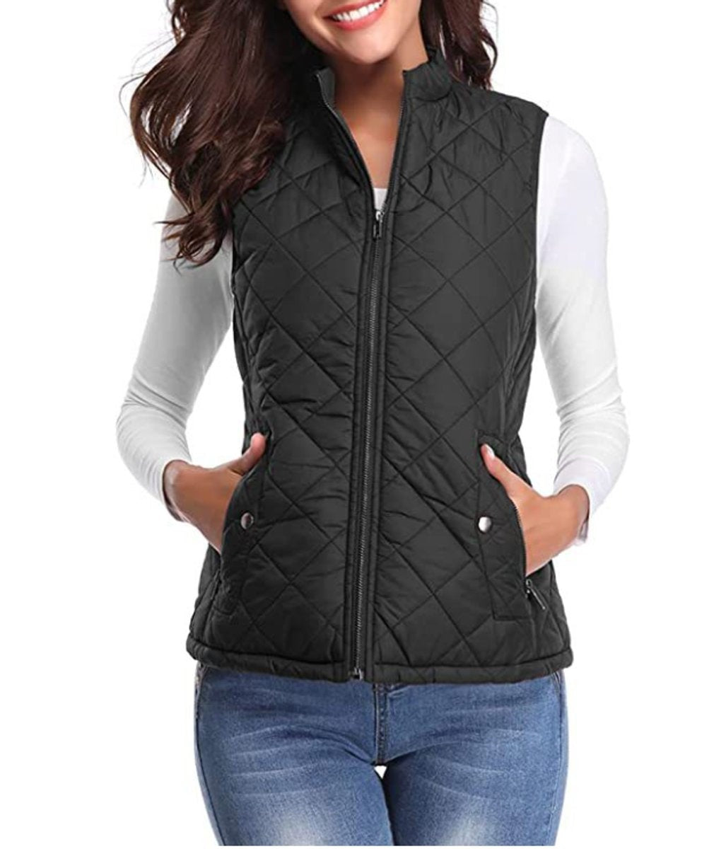 Vega | Chaleco Acolchado Ligero Mujer Cuello Alto Cremallera