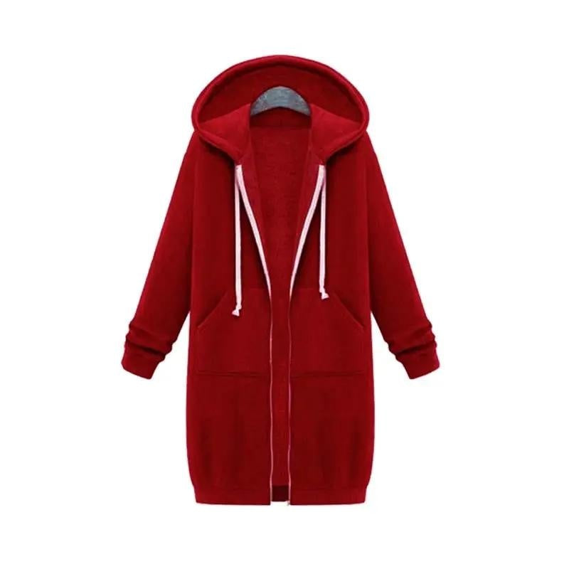 Vega | Sudadera con Cremallera Larga Mujer con Capucha Oversize