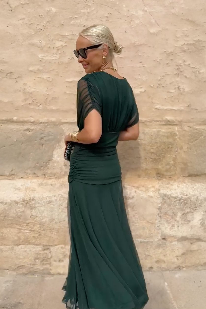 Vega | Vestido Largo de Gala Mujer Escote V Chifón