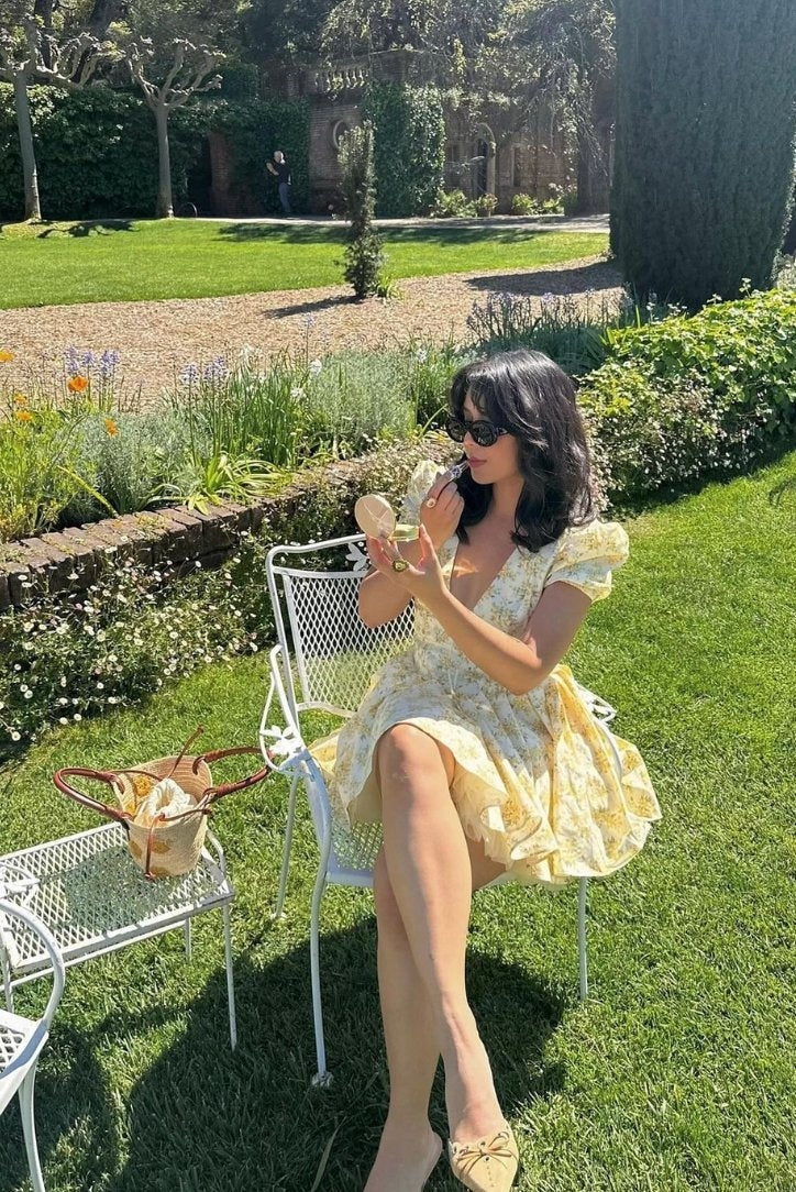 Vestido Corto con Espalda Descubierta Mujer Estampado Floral
