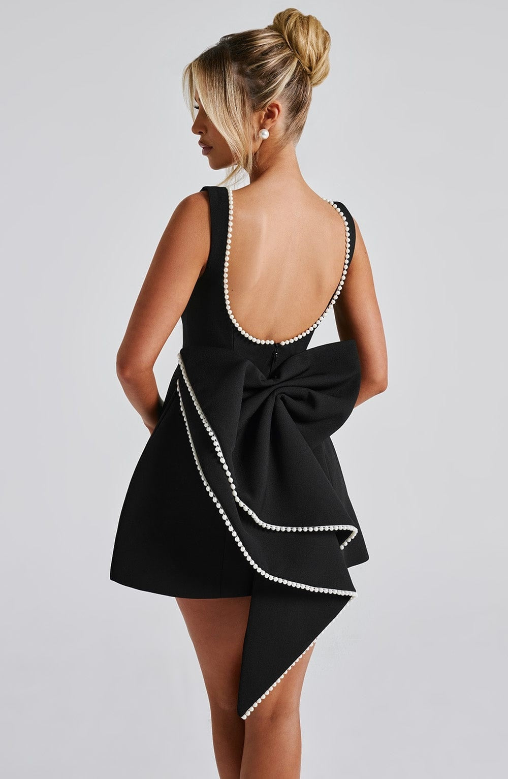 Vestido Corto de Cóctel Mujer Sin Mangas Escote Redondo