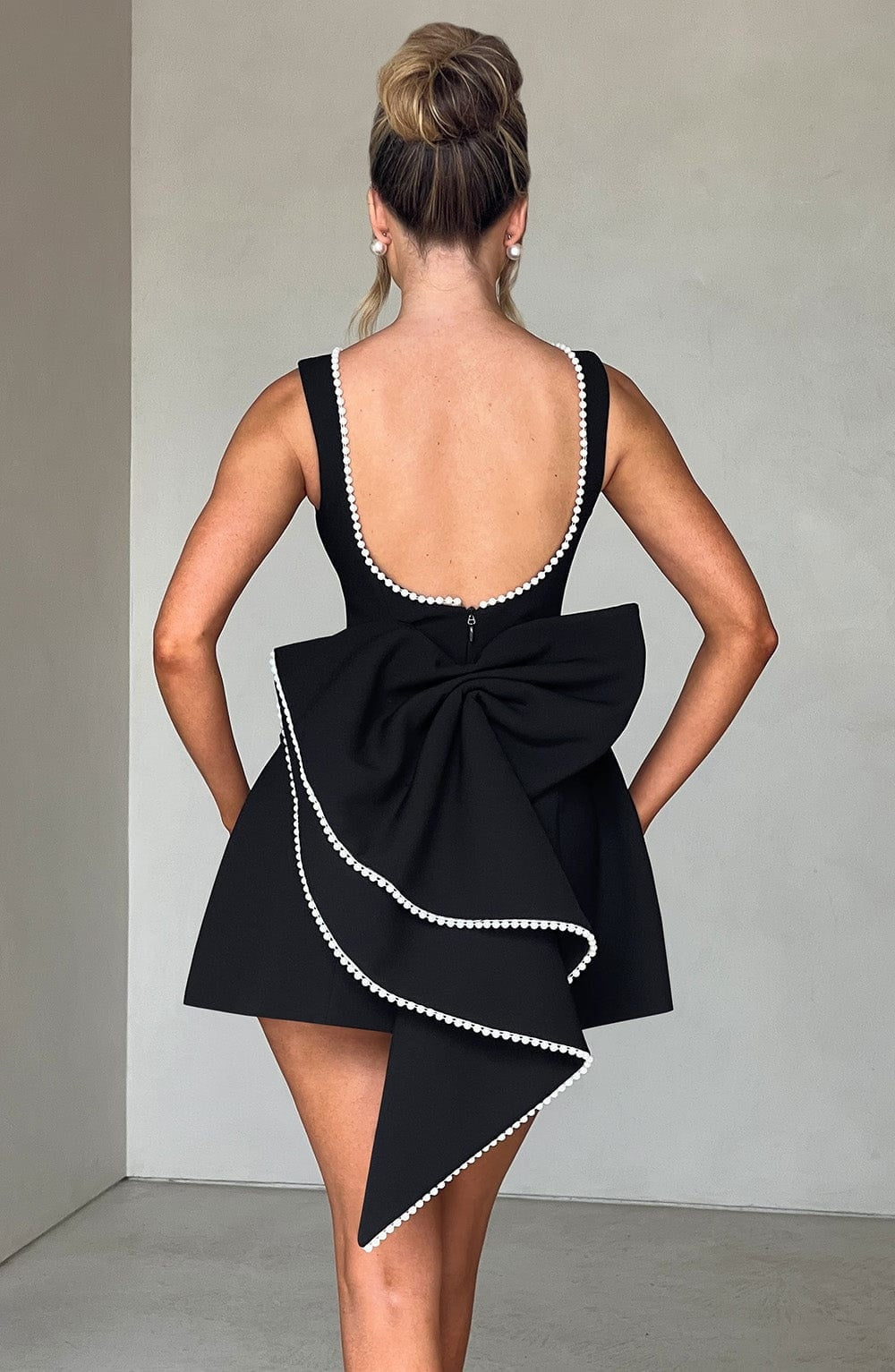 Vestido Corto de Cóctel Mujer Sin Mangas Escote Redondo