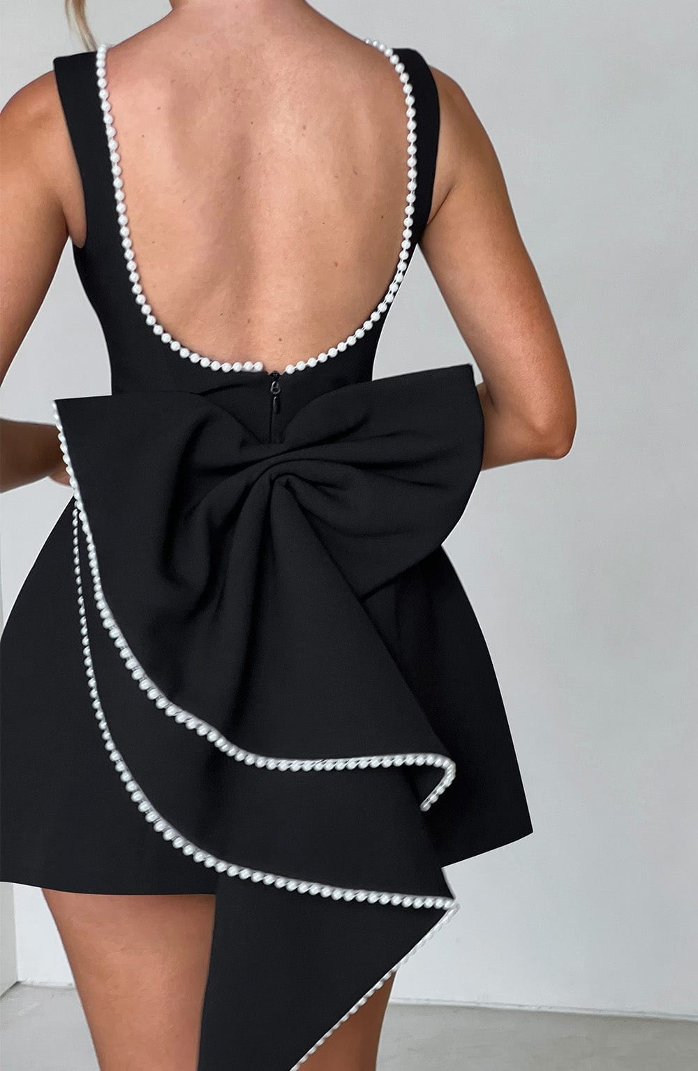 Vestido Corto de Cóctel Mujer Sin Mangas Escote Redondo