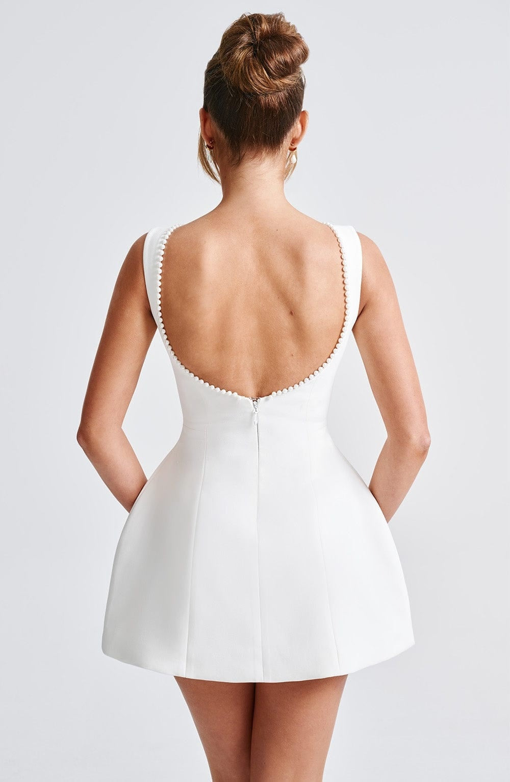 Vestido Corto de Cóctel Mujer Sin Mangas Escote Redondo